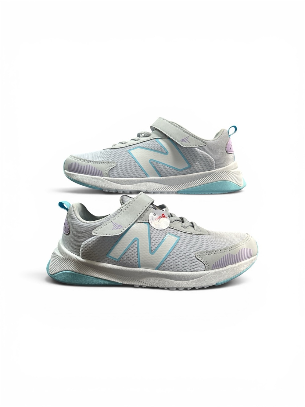 New Balance Dynasoft 545 Kids Sneakers Wide Grey Purple Size 2.5 Wide - NEW